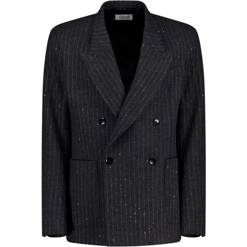 Double Breasted Pinstripe Jacket , male, Sizes: M, L, XS, 2XL, XL, S - Laneus - Modalova