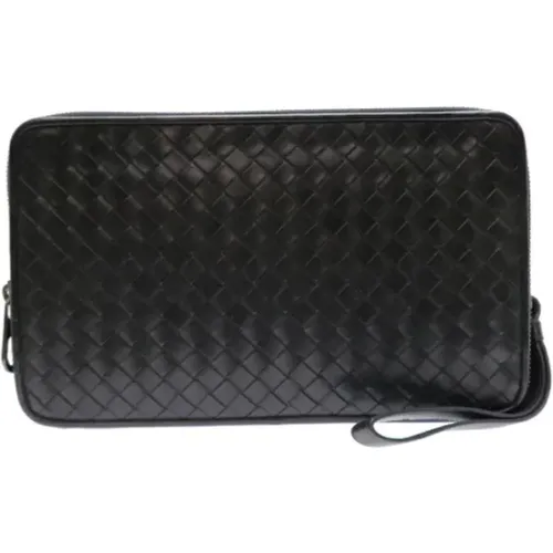 Pre-owned Leather clutches , male, Sizes: ONE SIZE - Bottega Veneta Vintage - Modalova