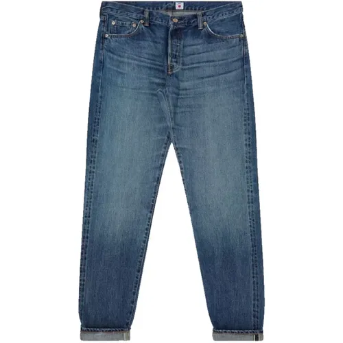 Regular Tapered Jeans Blau Dunkle Waschung - Edwin - Modalova