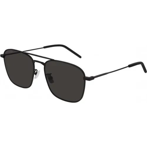 Stylish Men`s Sungles with 100% Metal Frame , male, Sizes: 56 MM - Saint Laurent - Modalova