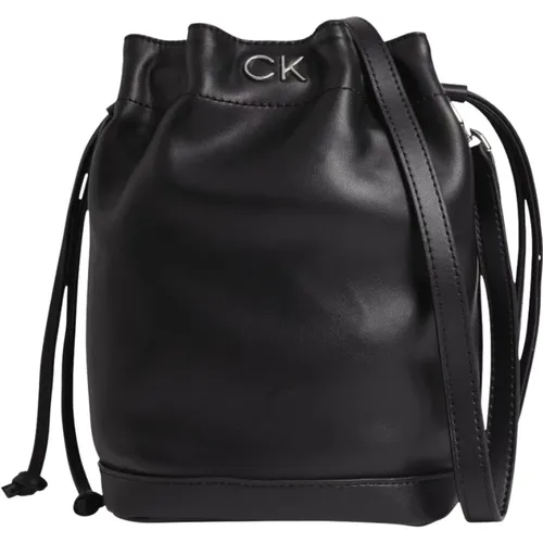 Sleek Cross Body Bucket Bag , female, Sizes: ONE SIZE - Calvin Klein - Modalova