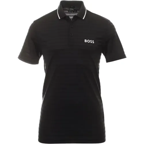 Slim Fit Knitted-Stripe Polo for Men , male, Sizes: M, S, L - Hugo Boss - Modalova