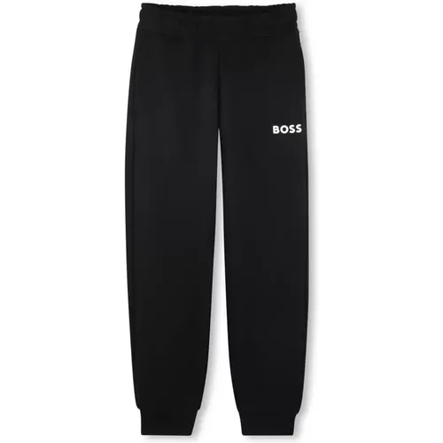 Schwarze Hose mit Kordel und Logo - Hugo Boss - Modalova