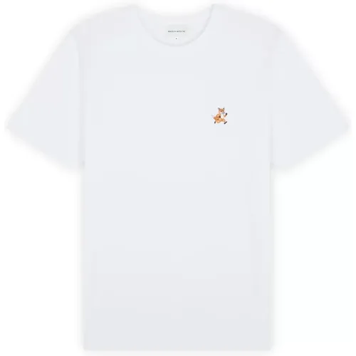 Speedy FOX Patch Comfort Tee-Shirt , male, Sizes: L, XL, M, S - Maison Kitsuné - Modalova