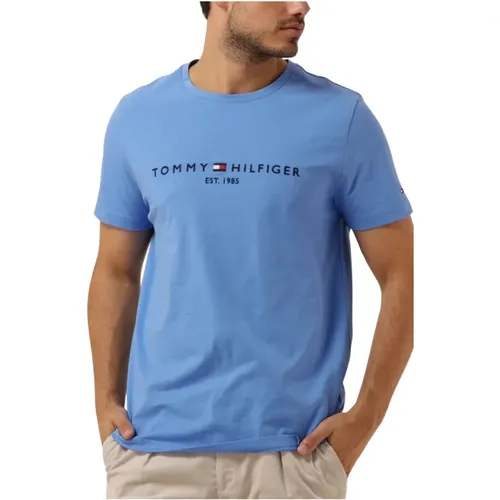 Herren Polo T-Shirts Logo Tee , Herren, Größe: XL - Tommy Hilfiger - Modalova