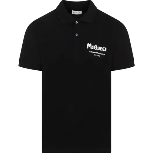 Cotton Polo Shirt , male, Sizes: M - alexander mcqueen - Modalova