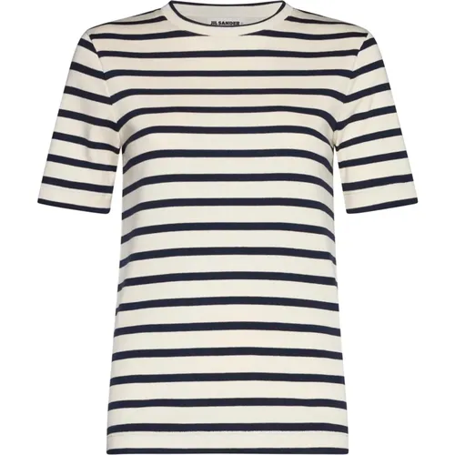 Striped Cotton T-shirts and Polos , female, Sizes: XS - Jil Sander - Modalova