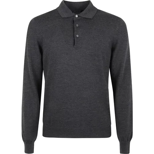 Herrenbekleidung Sweatshirts Anthrazit Aw24 , Herren, Größe: M - Tagliatore - Modalova