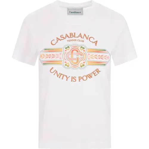 Unity is Power T-shirt , Damen, Größe: XL - Casablanca - Modalova