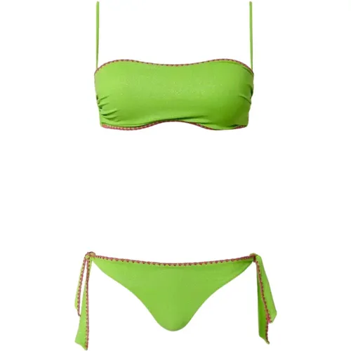 Grünes Lurex Bikini-Set , Damen, Größe: S - Twinset - Modalova