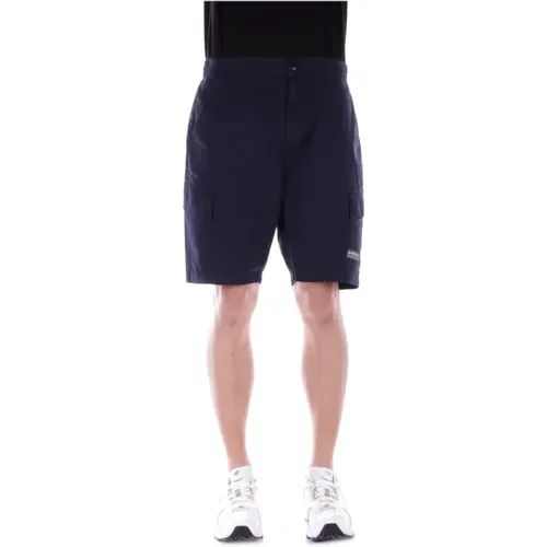 Blaue Shorts Reißverschluss Knöpfe Taschen , Herren, Größe: W34 - Barbour - Modalova