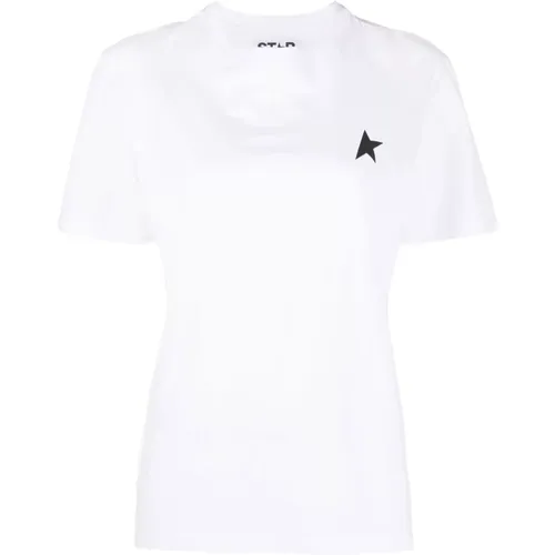 Logo-Print Short-Sleeve T-Shirt , female, Sizes: XS, M, S - Golden Goose - Modalova