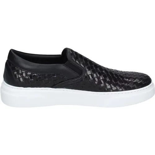 Leather Slip-On Sneakers for Men , male, Sizes: 8 UK - Stokton - Modalova