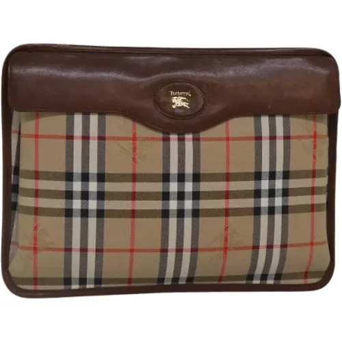 Pre-owned Canvas clutches , female, Sizes: ONE SIZE - Burberry Vintage - Modalova