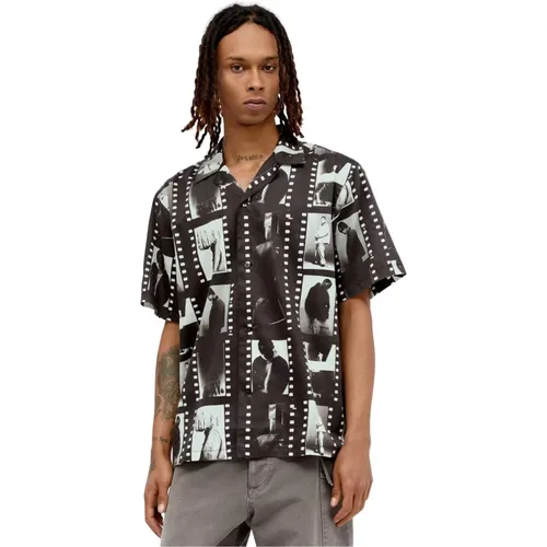 Graphic Print Revere Collar Shirt , male, Sizes: L, XL, M - Carhartt WIP - Modalova