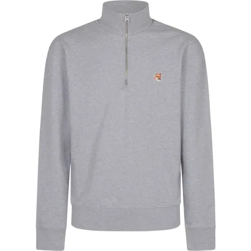 Fuchskopf Patch Half Zip Pullover , Herren, Größe: L - Maison Kitsuné - Modalova