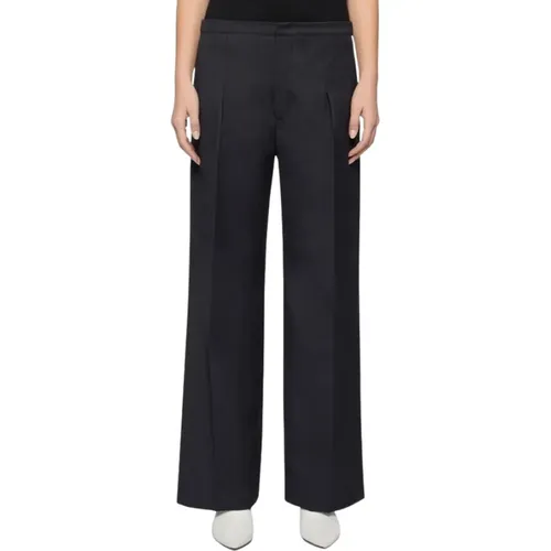 Wool gabardine loose Emi pants , female, Sizes: 2XS, M, L, XS, S, XL - Dondup - Modalova