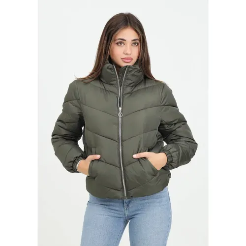 Gepolsterte Grüne Steppjacke , Damen, Größe: M - JACQUELINE de YONG - Modalova