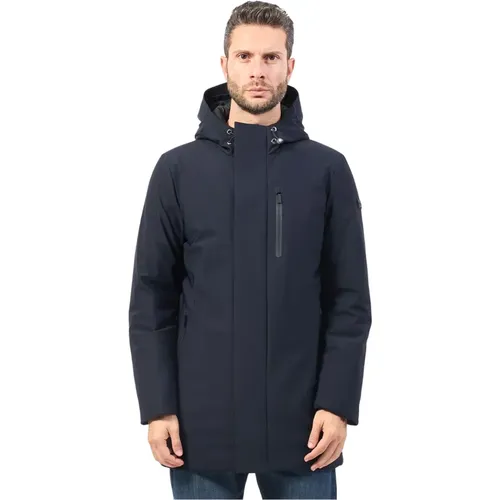 Blaue Parka mit Kapuze und Reißverschluss - Bugatti - Modalova