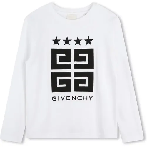 Kinder Weißes Langarm-T-Shirt 4G-Druck - Givenchy - Modalova