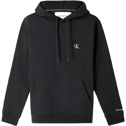 Schwarzer Herren Kapuzenpullover , Herren, Größe: XS - Calvin Klein Jeans - Modalova