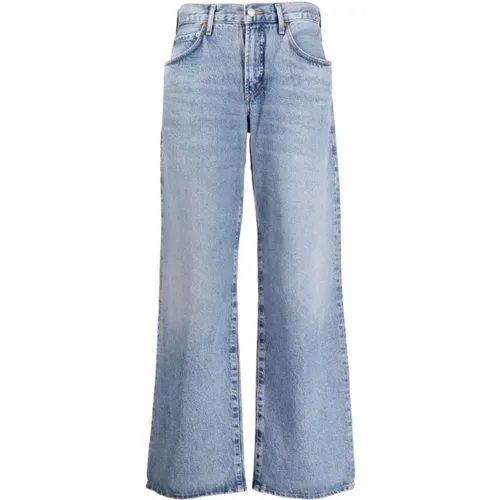Relaxed Wide-Leg Fusion Denim Jeans , female, Sizes: W29 - Agolde - Modalova