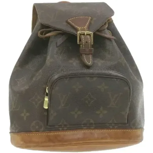 Pre-owned Brunt Canvas Montsouris Shoulder Bag , female, Sizes: ONE SIZE - Louis Vuitton Vintage - Modalova