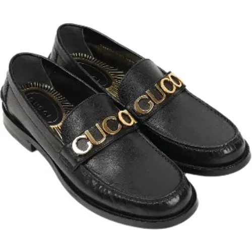 Pre-owned Leather flats , female, Sizes: 7 1/2 UK - Gucci Vintage - Modalova