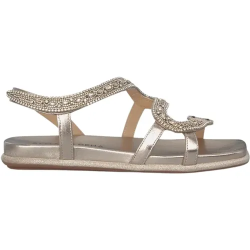 Snake Glitter Sandal , female, Sizes: 6 UK, 5 UK, 7 UK, 4 UK - Alma en Pena - Modalova