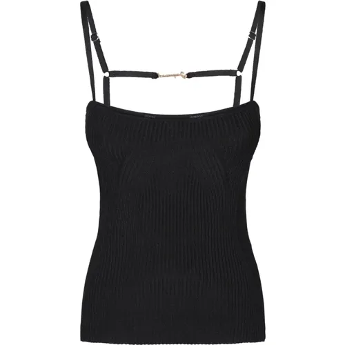 Schwarzes ärmelloses geripptes Topwear , Damen, Größe: XS - Jacquemus - Modalova