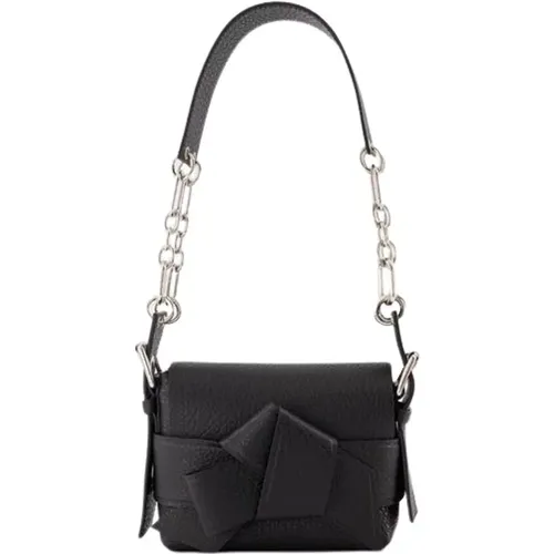 Schwarze Leder Umhängetasche Crossbody - Acne Studios - Modalova