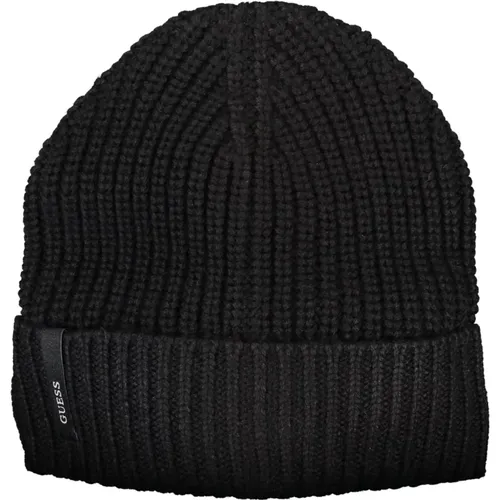 Schwarze Herren Logo Beanie Mütze - Guess - Modalova