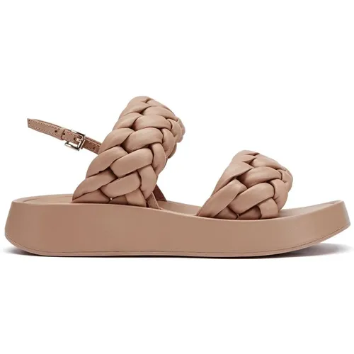 Geflochtene Ledersandalen Voyage Nude , Damen, Größe: 41 EU - Ash - Modalova