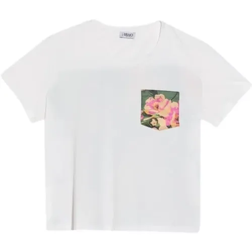 Women`s Printed Pocket T-Shirt , female, Sizes: S - Liu Jo - Modalova