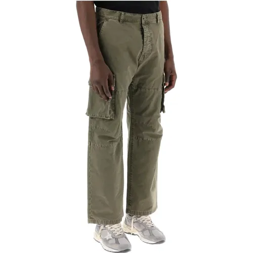 Canvas Cargo Hose Gerades Bein , Herren, Größe: XL - Golden Goose - Modalova