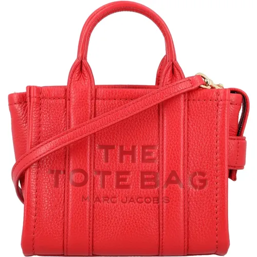 Leather Mini Tote Handbag , female, Sizes: ONE SIZE - Marc Jacobs - Modalova