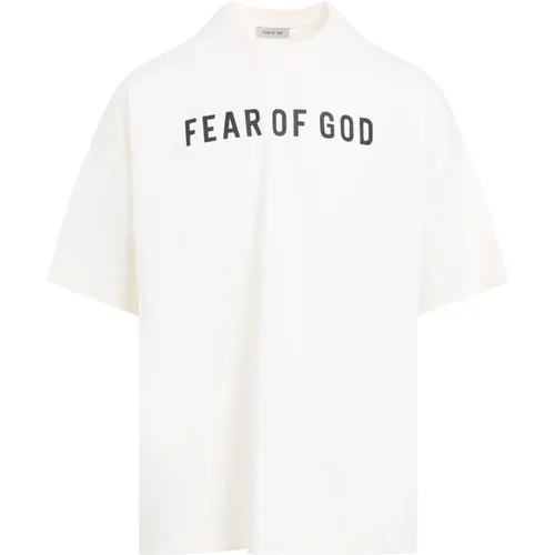 Weißes Baumwoll-T-Shirt Moderner Schnitt , Herren, Größe: XL - Fear Of God - Modalova