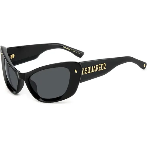 Schwarz/Graue Sonnenbrille D2 0118/S , Damen, Größe: 57 MM - Dsquared2 - Modalova