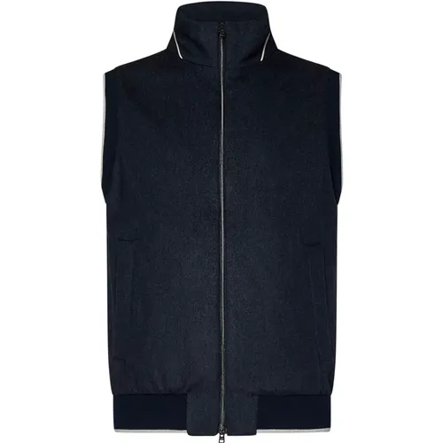 Sleeveless Coat with High Collar , male, Sizes: M - Herno - Modalova