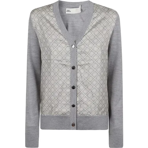 Grey Sweater Aw24 Regular Fit , female, Sizes: XS, S - TORY BURCH - Modalova