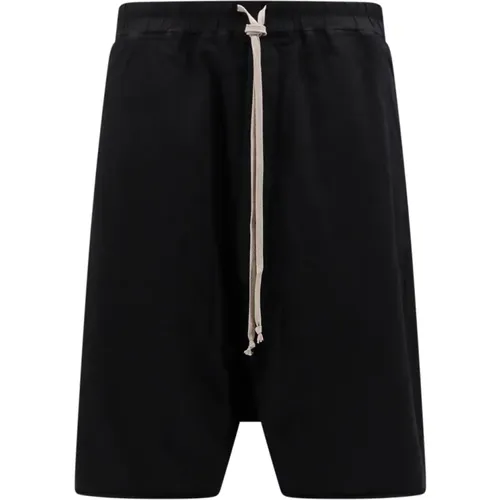 Schwarze Shorts mit elastischem Bund , Herren, Größe: M - Rick Owens - Modalova