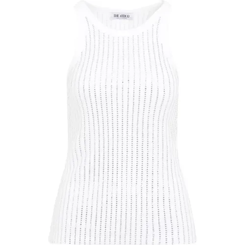 Crystal Rib Jersey Tank Top , female, Sizes: 2XS, XS, S - The Attico - Modalova