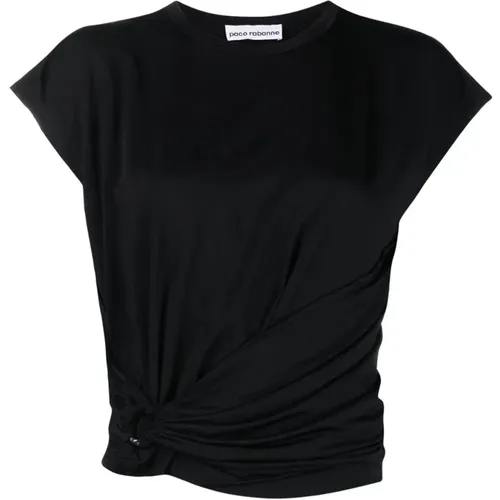 Elegante Schwarze Bluse , Damen, Größe: 2XS - Paco Rabanne - Modalova