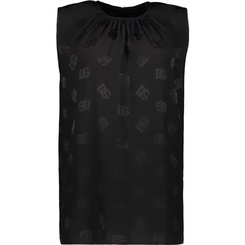 Monogram Seidenbluse - Dolce & Gabbana - Modalova