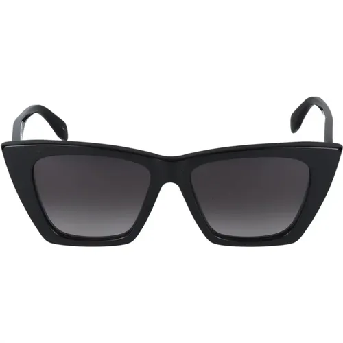 Stylische Sonnenbrille AM0299S,/Grey Shaded Sunglasses, Red/Grey Sunglasses - alexander mcqueen - Modalova