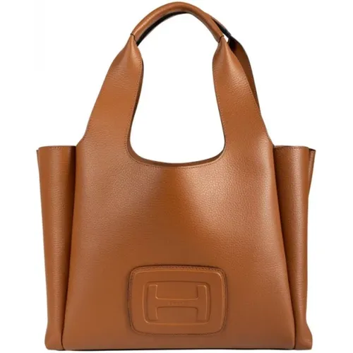 Womens Leather Handbag , female, Sizes: ONE SIZE - Hogan - Modalova