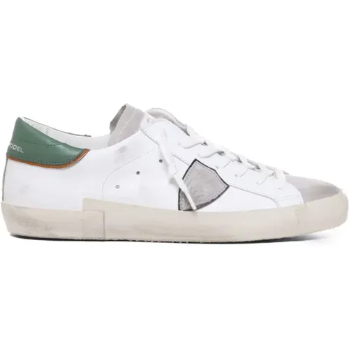 Suede and Calfskin Low Sneakers , male, Sizes: 8 UK, 7 UK, 10 UK, 9 UK, 11 UK, 12 UK - Philippe Model - Modalova