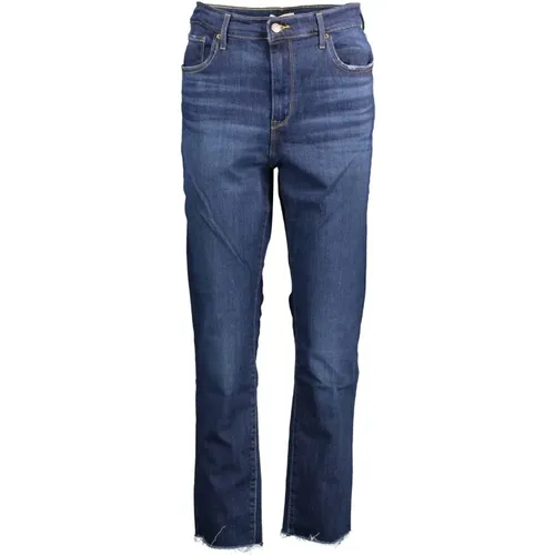 Levi's, Blaue Baumwoll 5-Pocket Jeans mit Logo , Damen, Größe: W25 L30 - Levis - Modalova