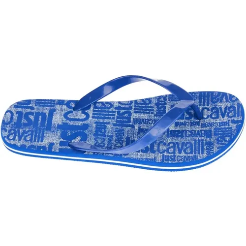 Herren Logo Flip-Flops Strandmode , Herren, Größe: 44 EU - Just Cavalli - Modalova