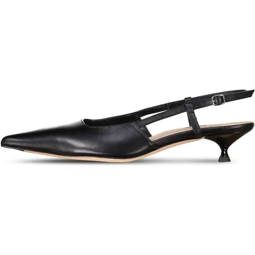 Elegante Leder Sling-Back Pumps , Damen, Größe: 36 EU - AGL - Modalova